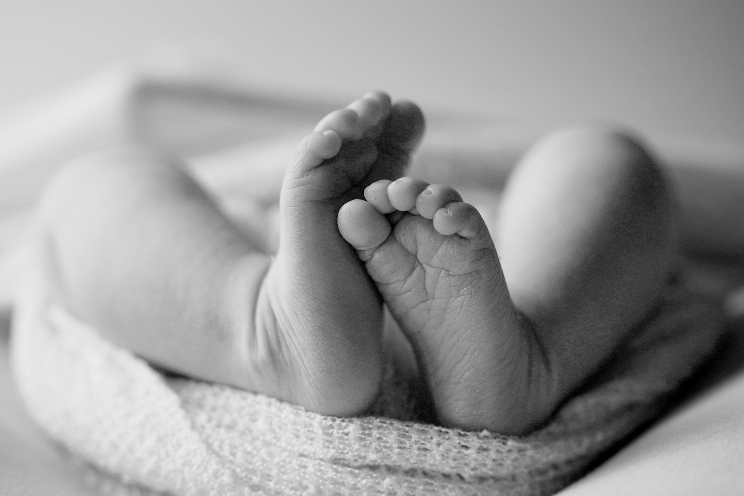 Newborn baby feet