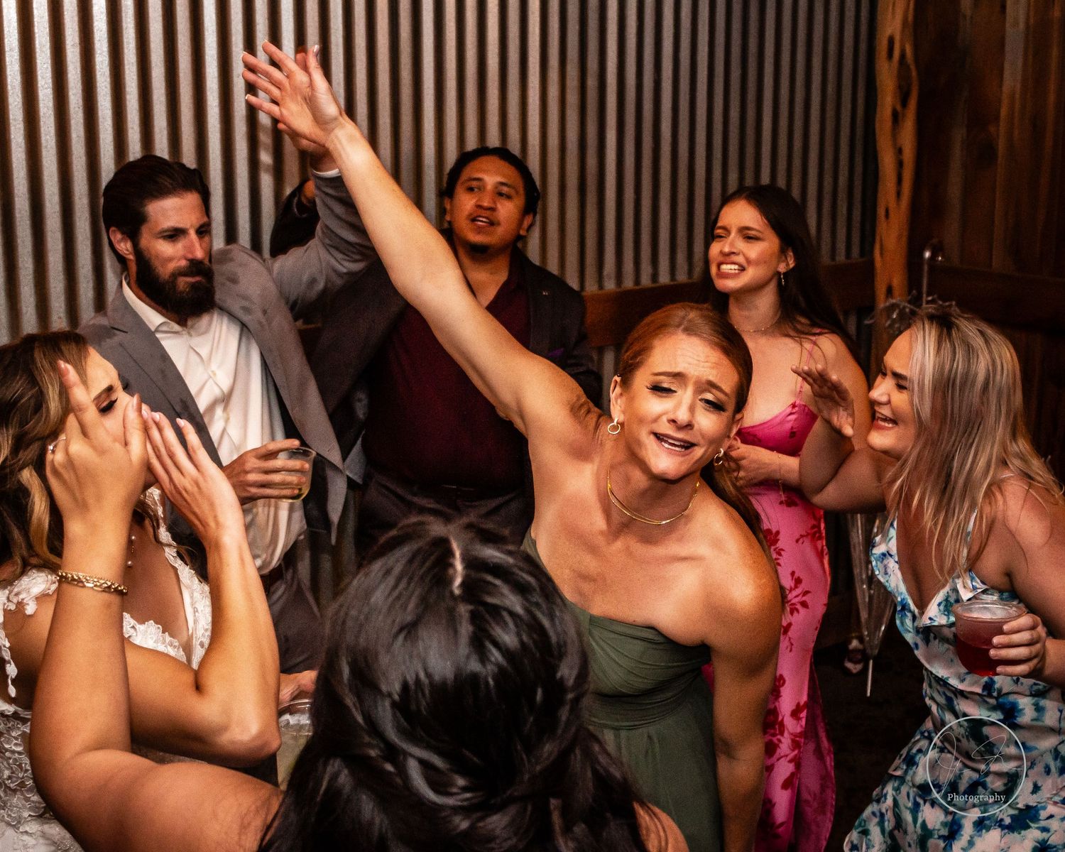 Wedding photo of dance party