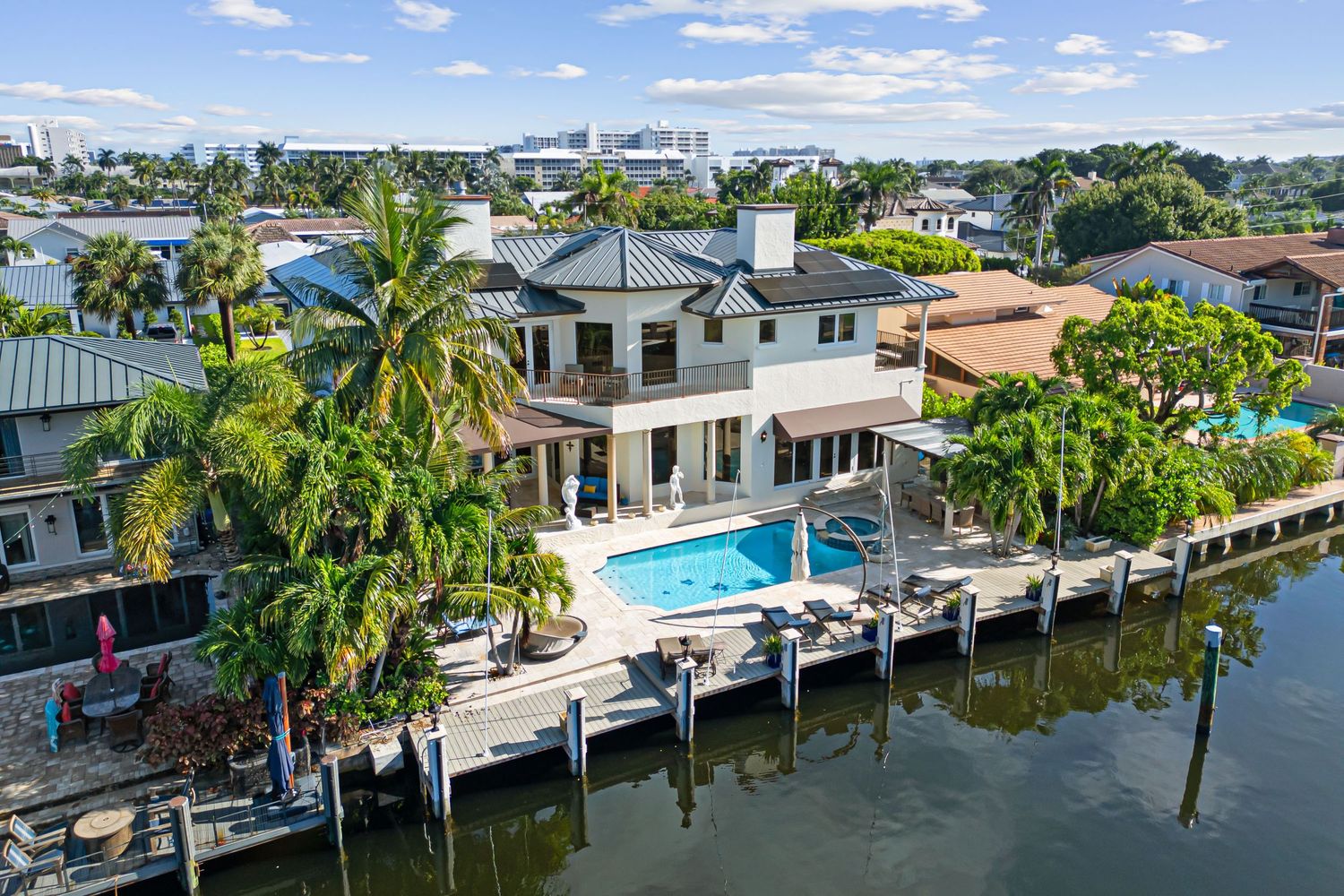 real estate Aerial photography of luxury resort style in Boynton Beach captured with drone photography