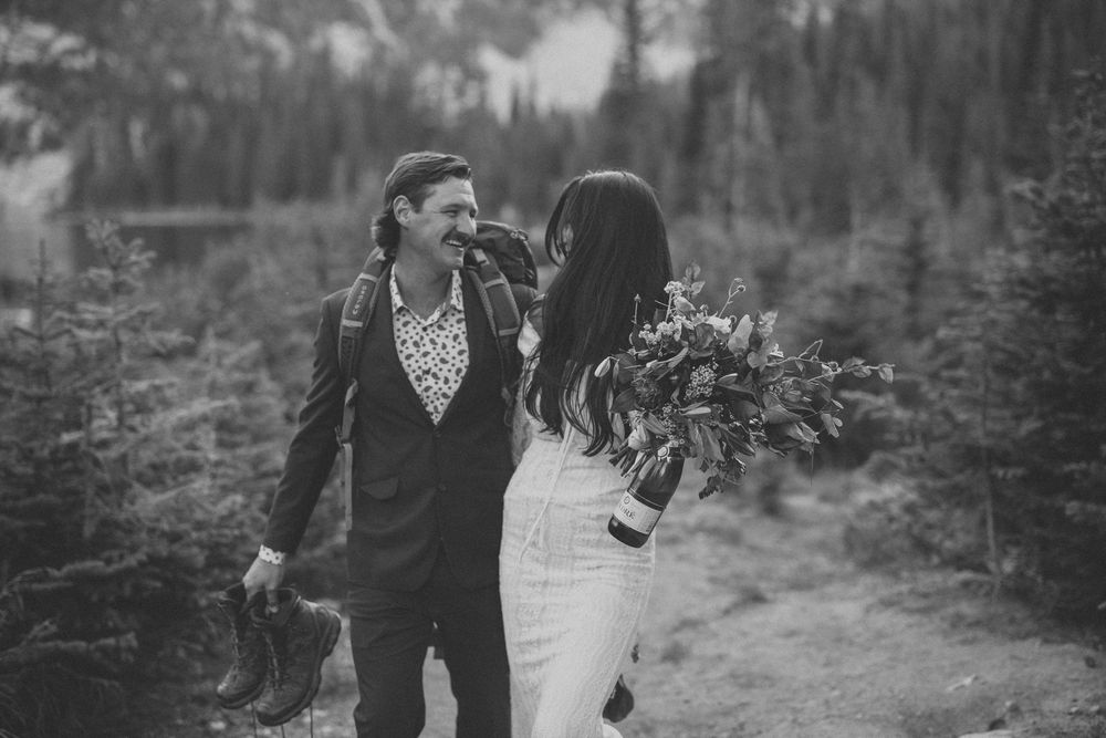A breathtaking North Idaho mountain elopement, captured at sunset near Sandpoint.