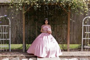 Sweet sixteen outdoor session/portrait of model posing in front a wooden fence.