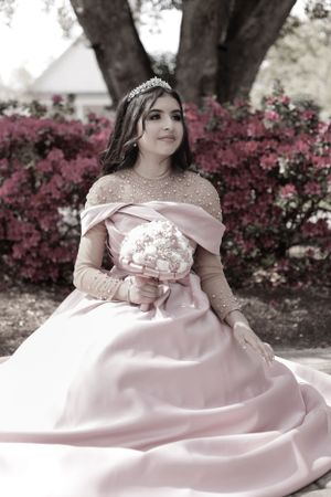 sweet sixteen outdoor portrait with a little of melancholy feel. Model was sitting on the floor looking up to the sky