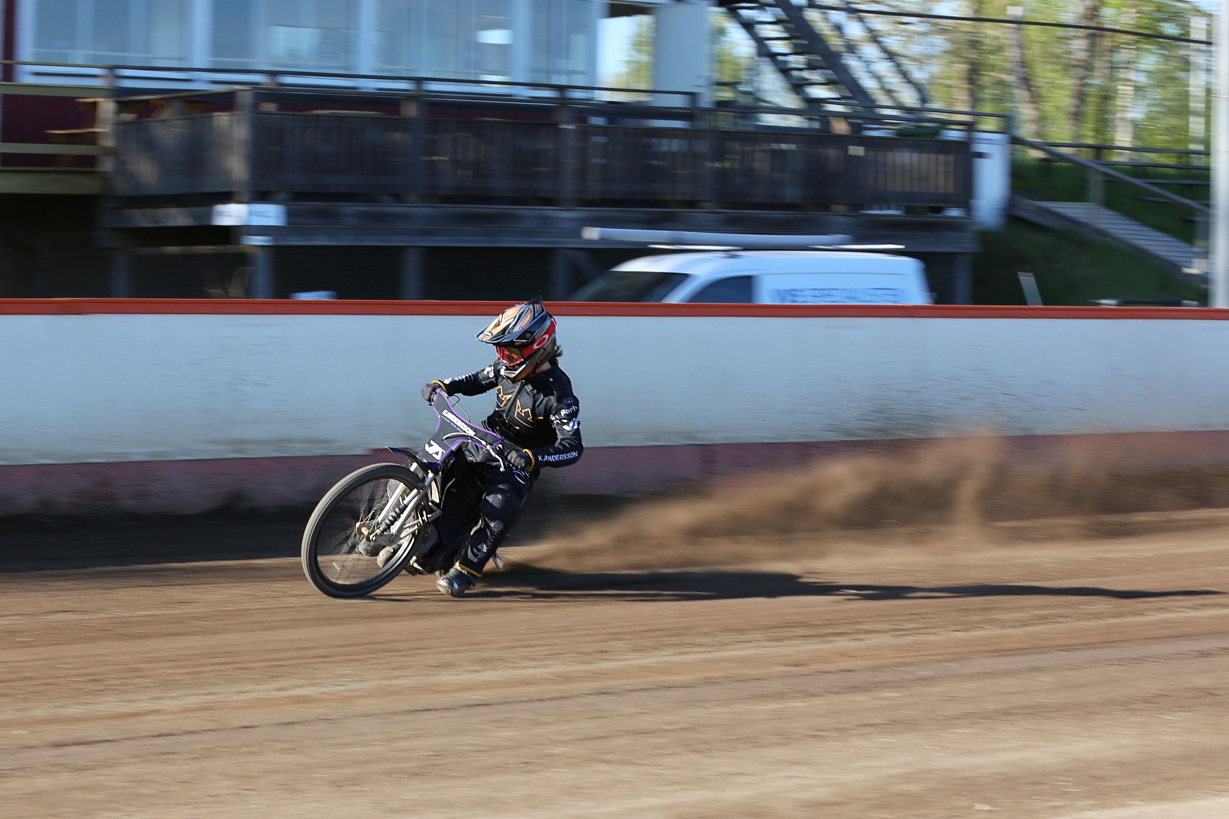 Speedway på Kalvholmen. Solkatterna. Fotograf Rebecca Nordin.
