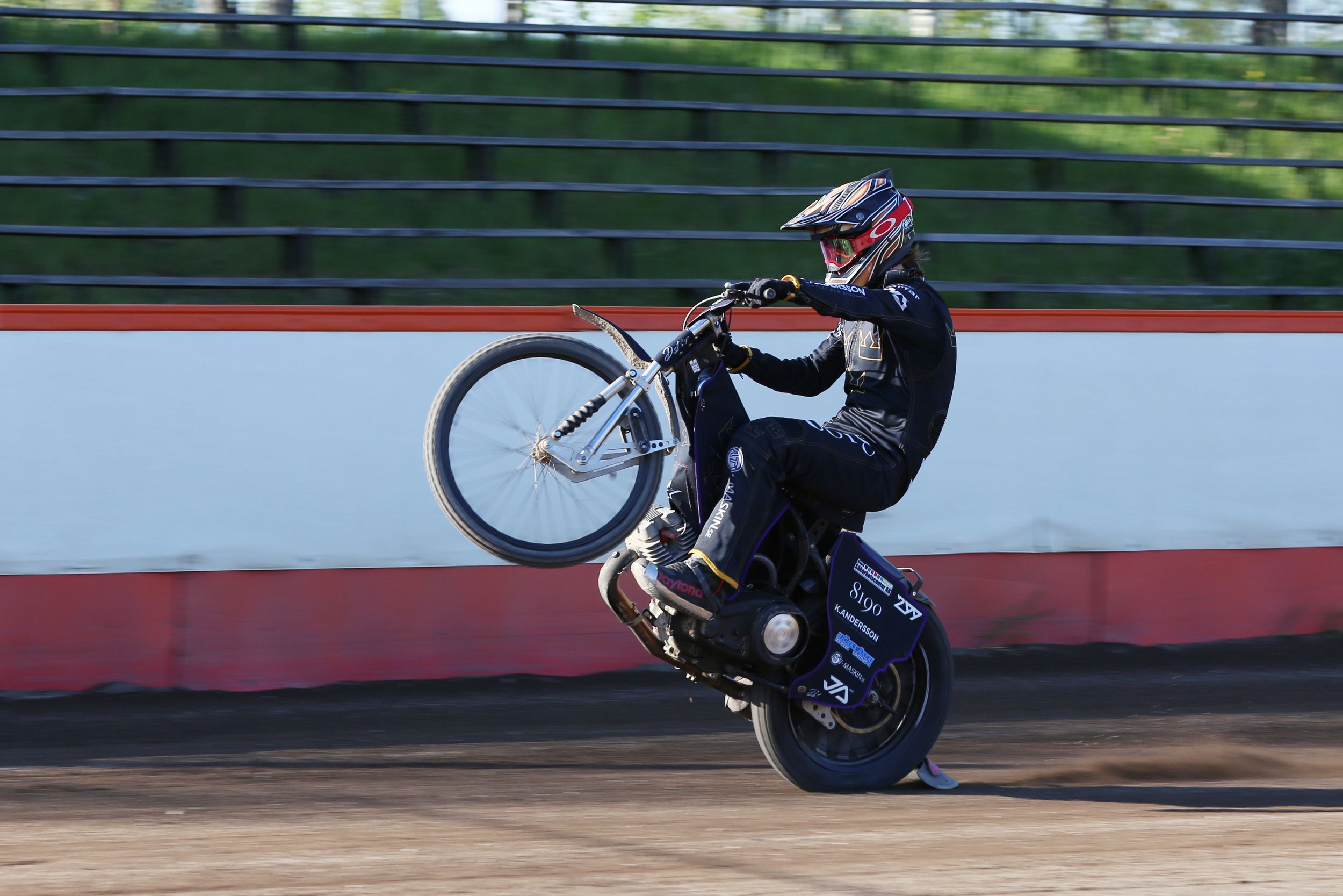 Speedway på Kalvholmen. Solkatterna. Fotograf Rebecca Nordin.