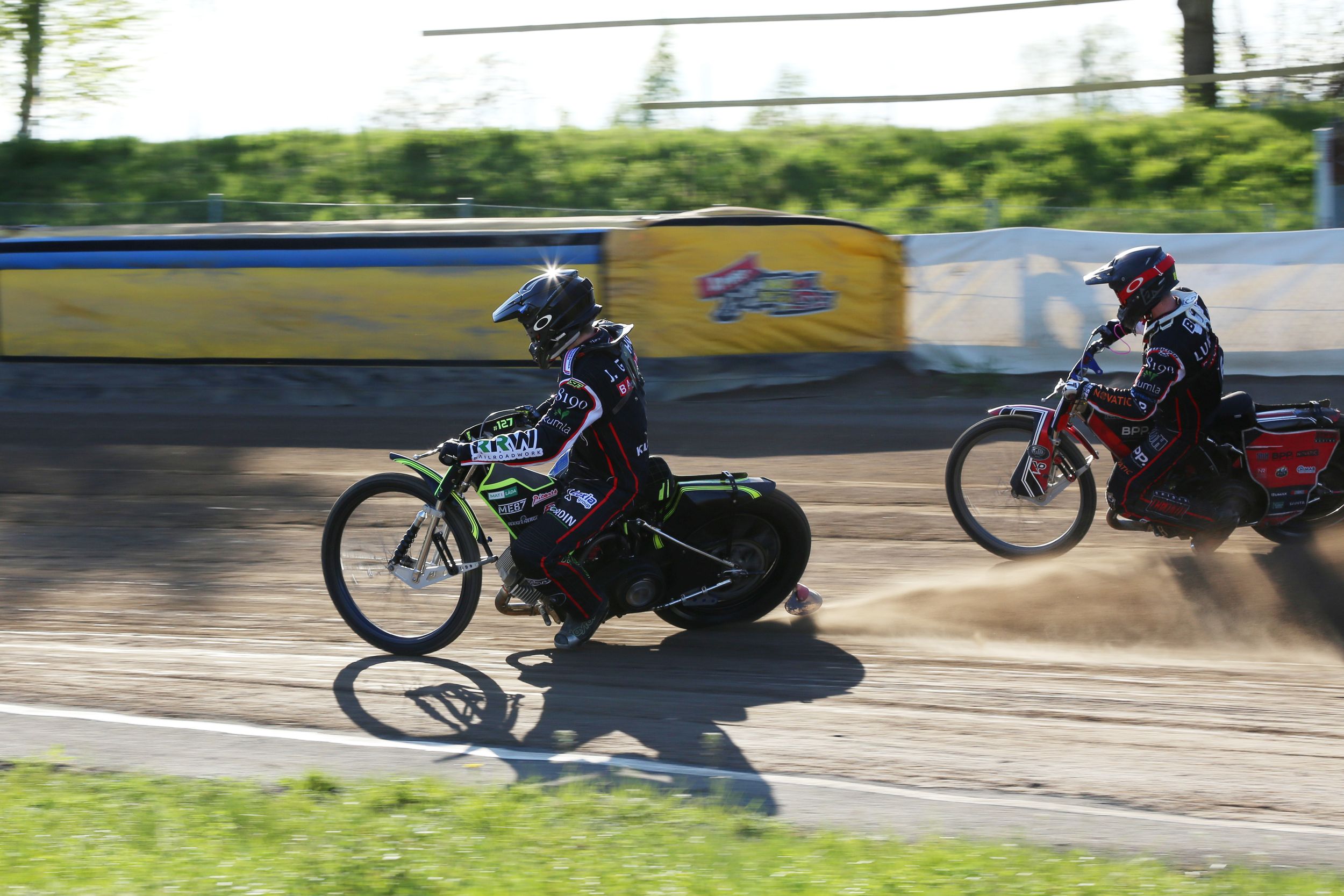 Speedway på Kalvholmen. Solkatterna. Fotograf Rebecca Nordin.