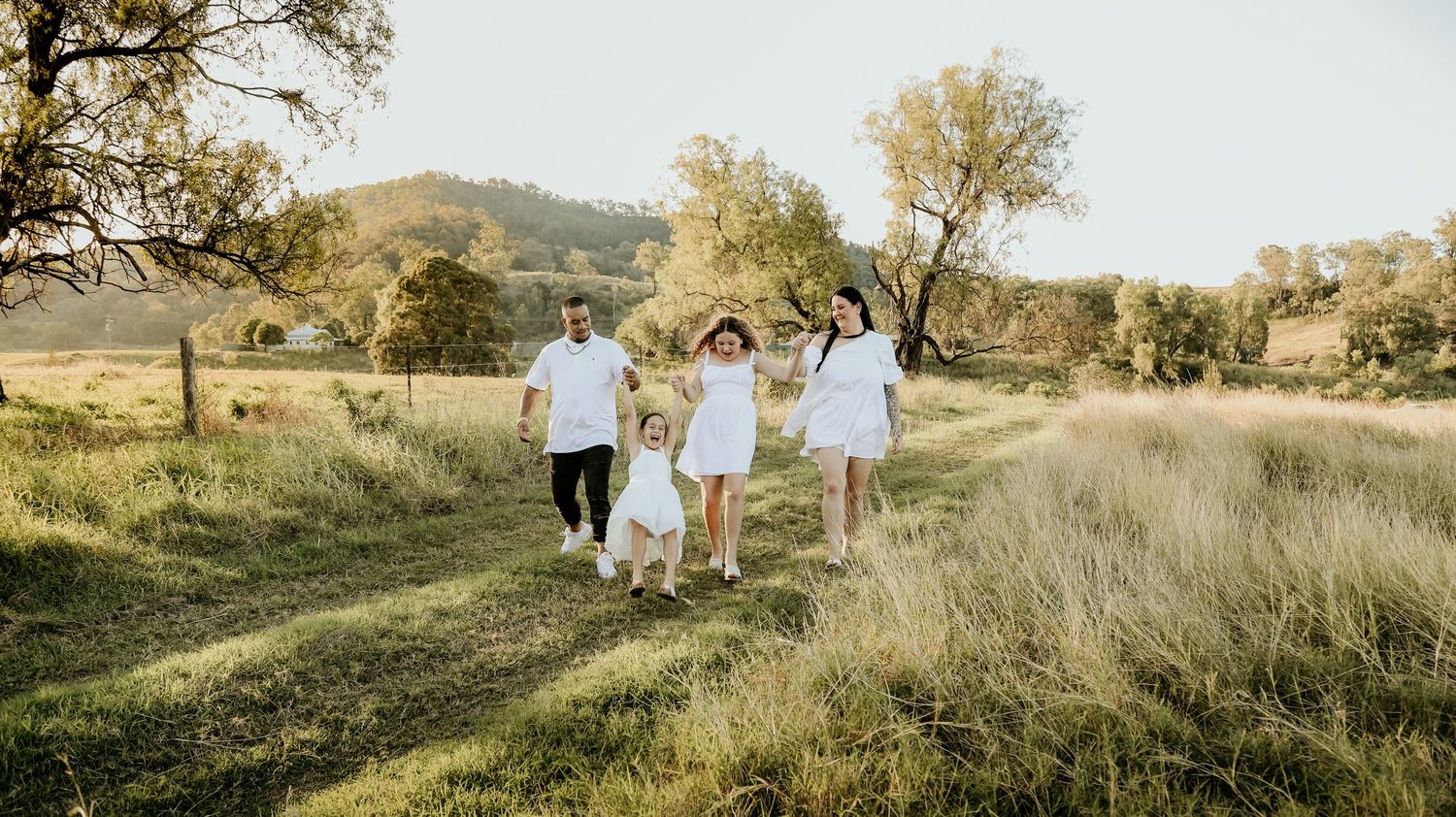 Family Photoshoot Outside in Paddock