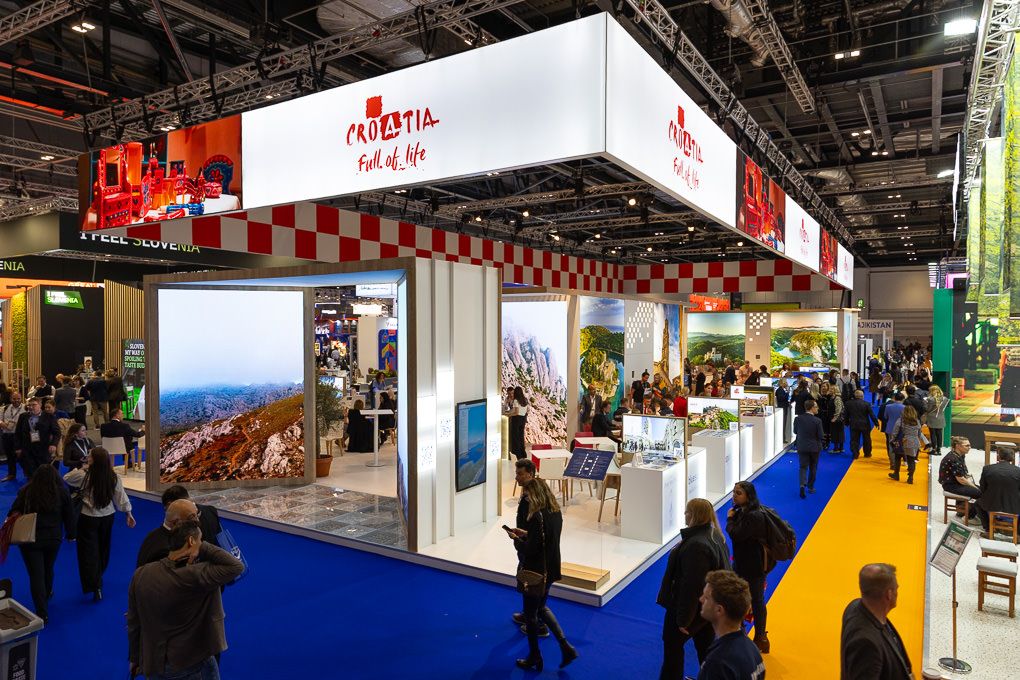 The Croatia exhibit found at the 2025 WTM event in London.