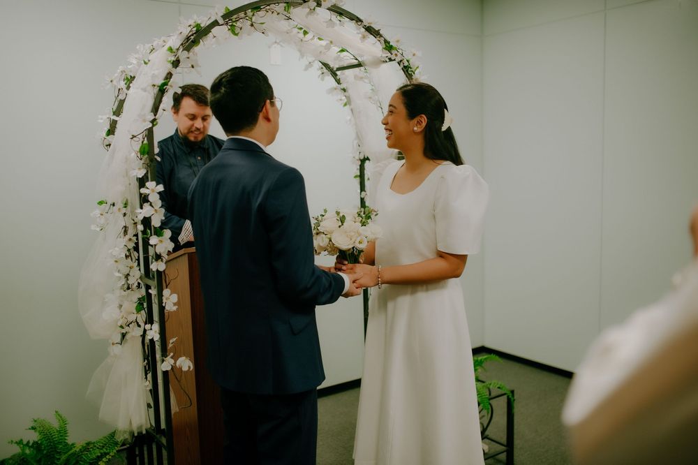 Civil wedding. Court house wedding. Asian American weddings. Towson, Maryland. Baltimore, Maryland. Spring wedding. Wedding. Micro wedding.