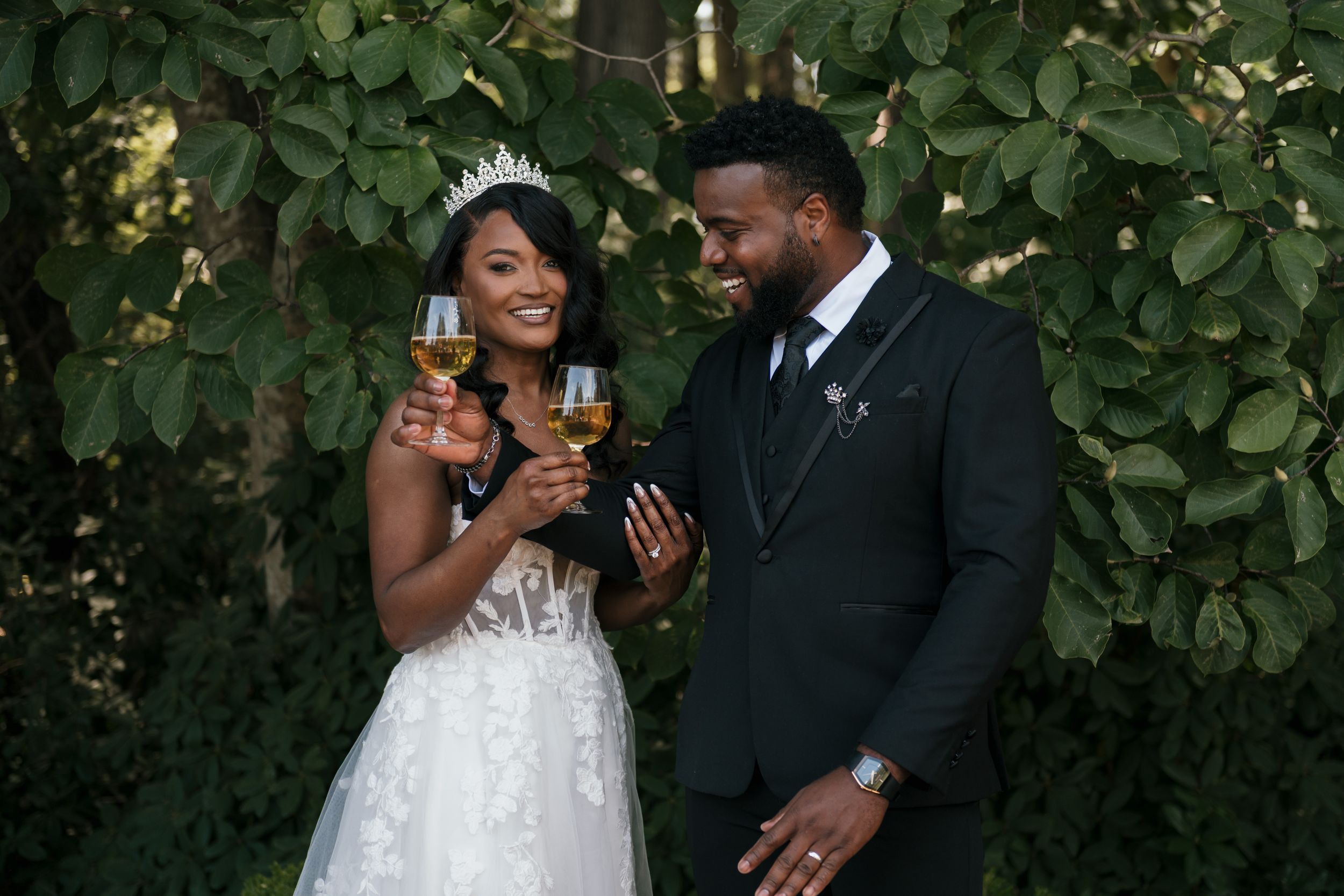 Bride & Groom Wedding Portraits at the Norfolk Botanical Gardens, Norfolk Virginia