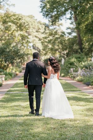 Bride & Groom Wedding Portraits at the Norfolk Botanical Gardens, Norfolk Virginia