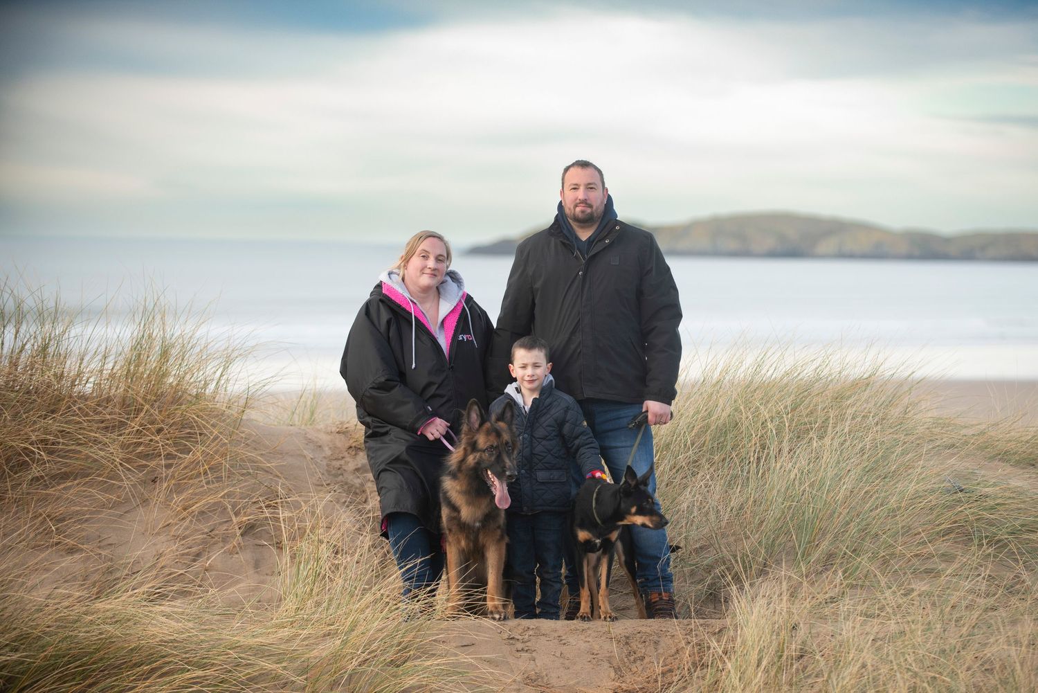 Beach family portrait.