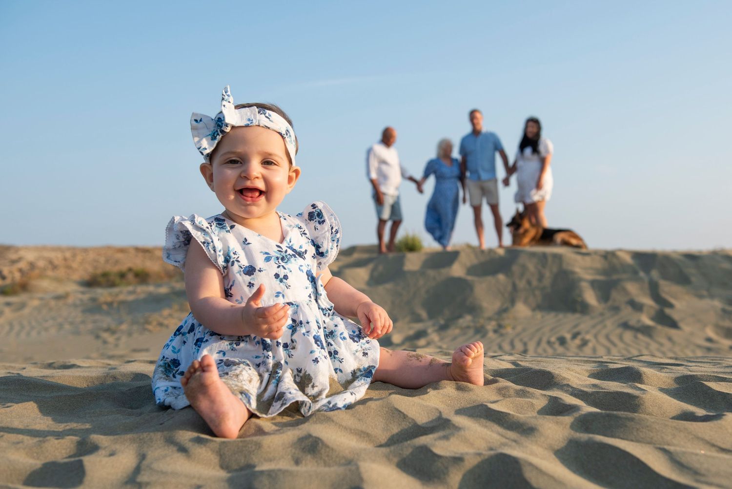 Beach family portrait.