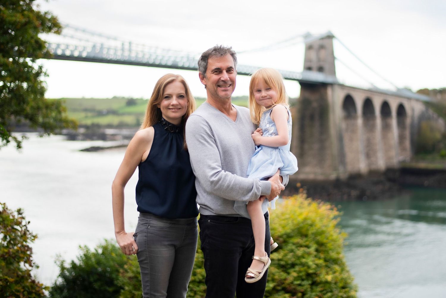 Family photos at Menai Bridge, Nowth Wales.