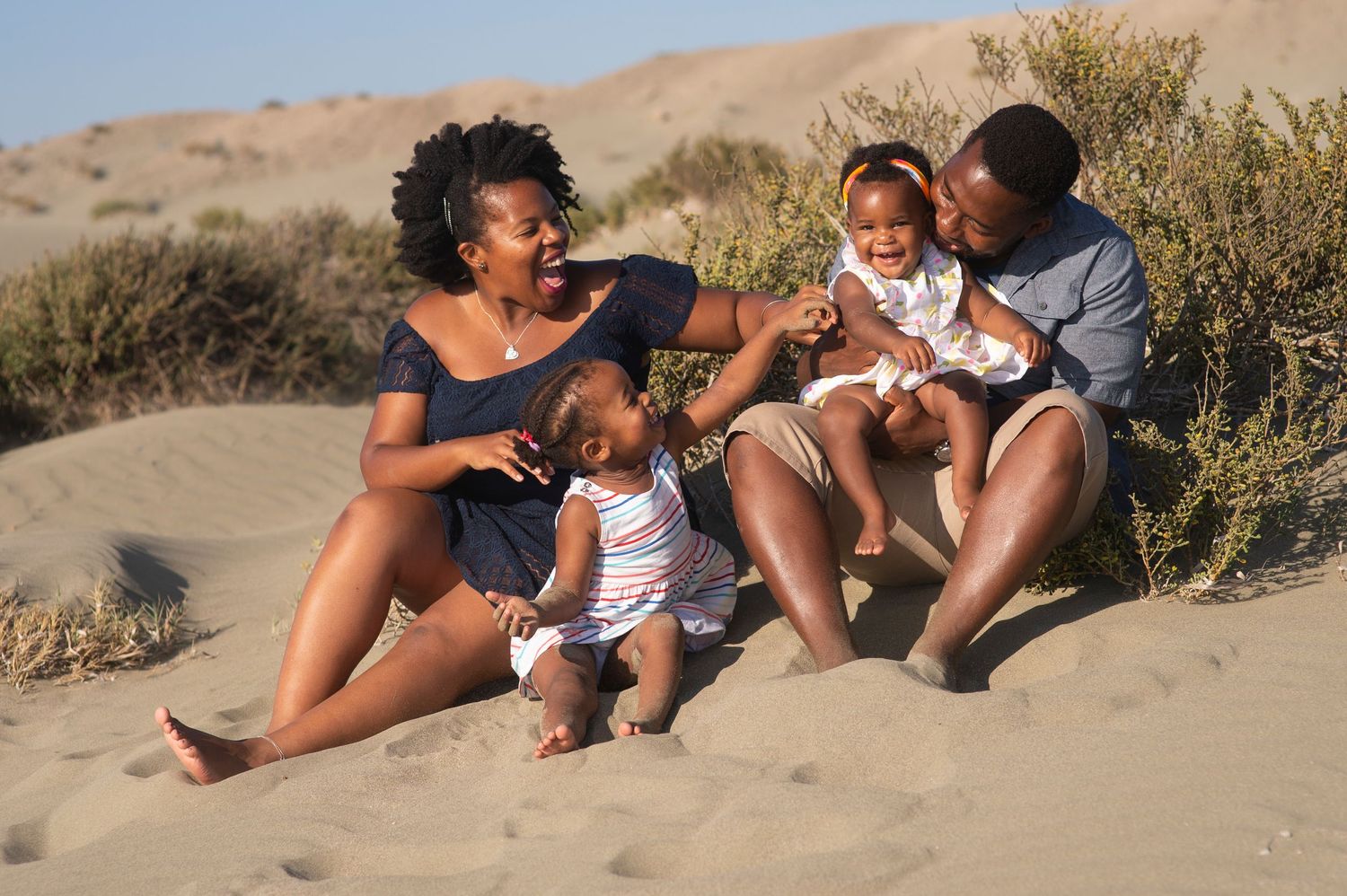 Beach family portrait.
