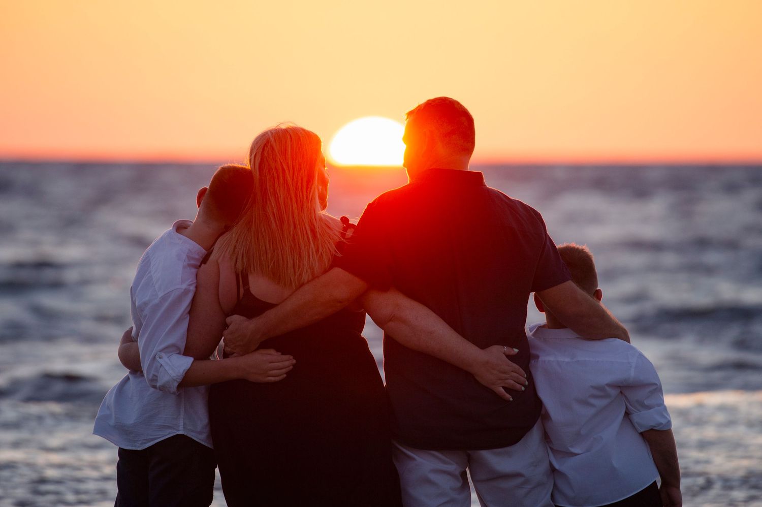 Beach family portrait.