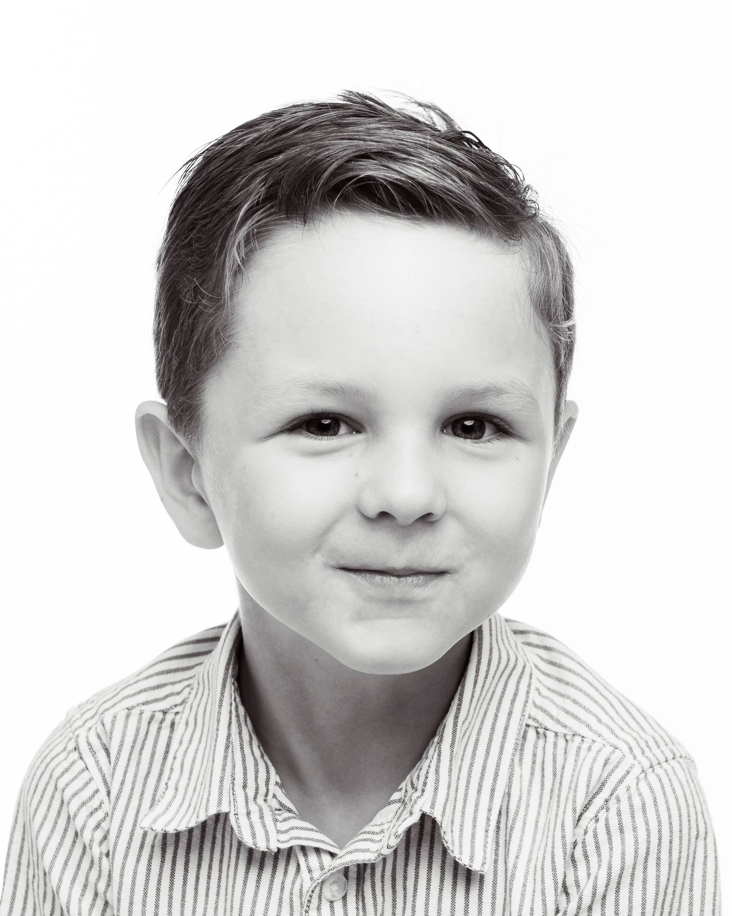 Child high-key studio portrait