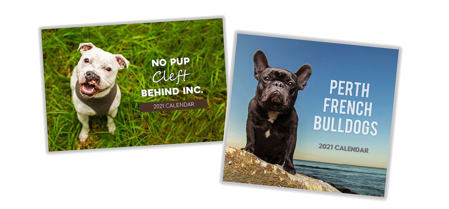 Pet Photography calendars published by Perth Pet Photographer, Sarah Lewis.