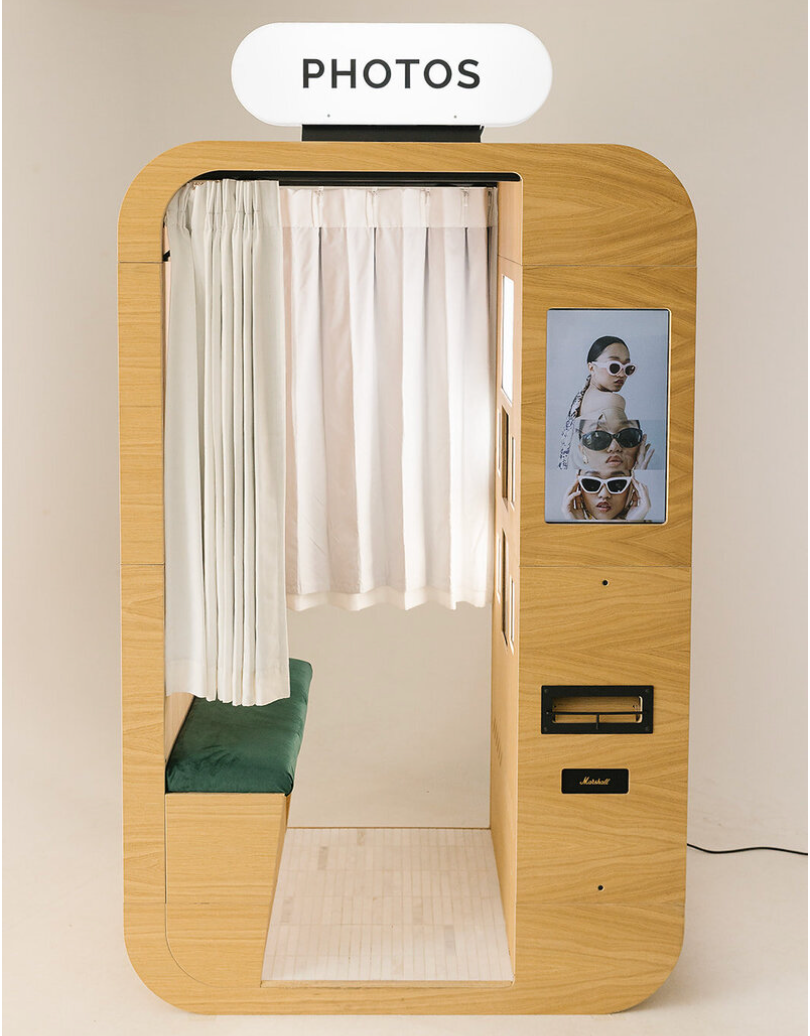 Vintage-Inspired photo booth rentals in Austin, Texas. Permanent photo booths in Austin, Texas. Enclosed photo booth rental.