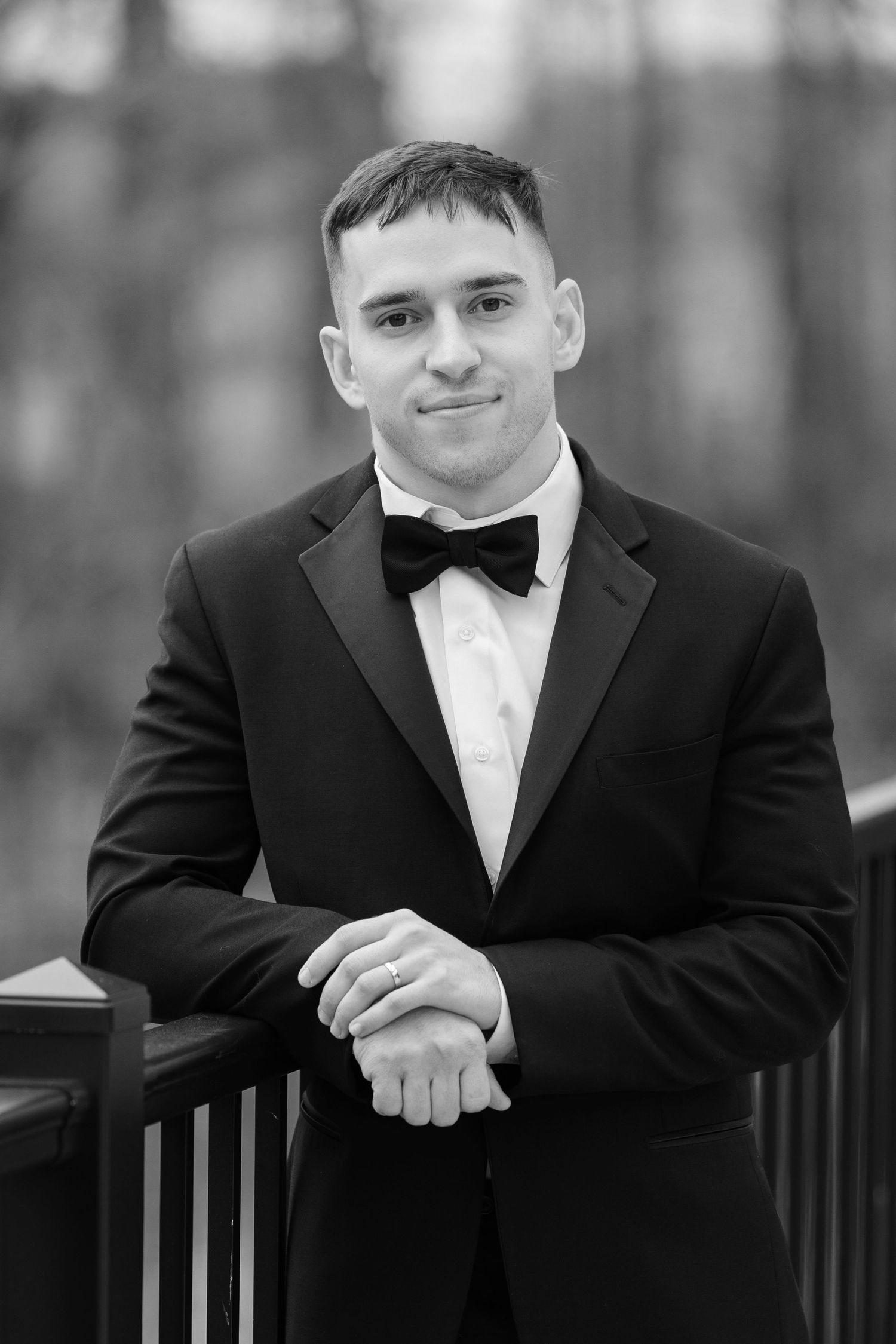 Groom outside Reserve at Stone Creek in North Canton photographed by Tom Forrest from Hudson, Ohio.