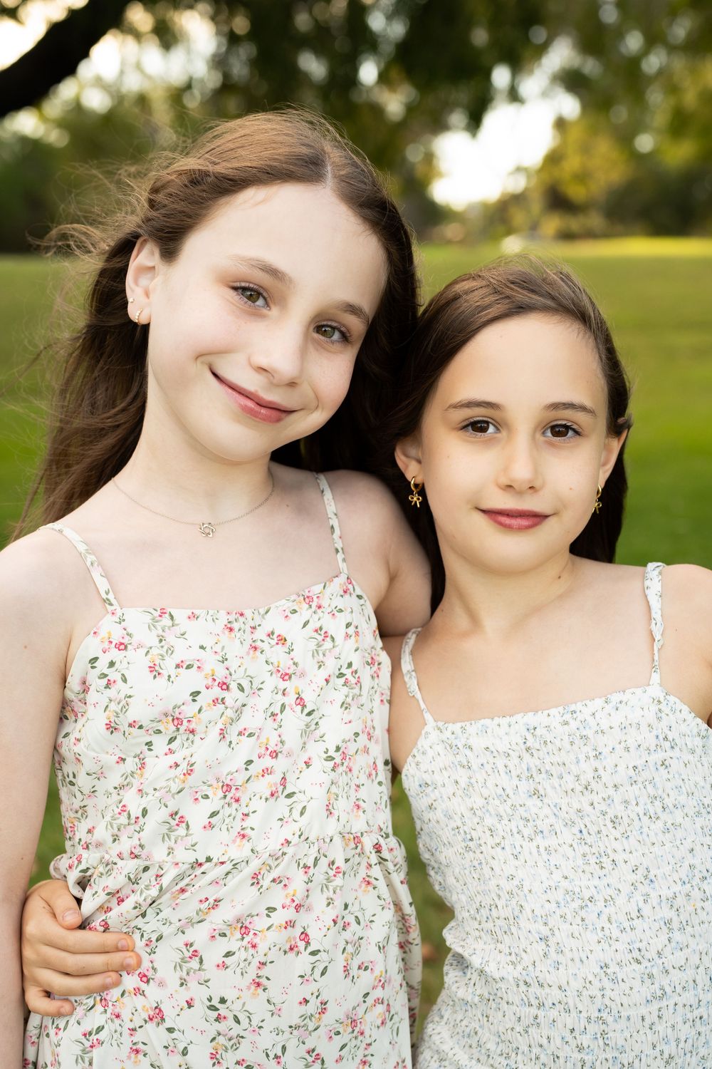 Two siblings standing side by side during a Perth family photography session