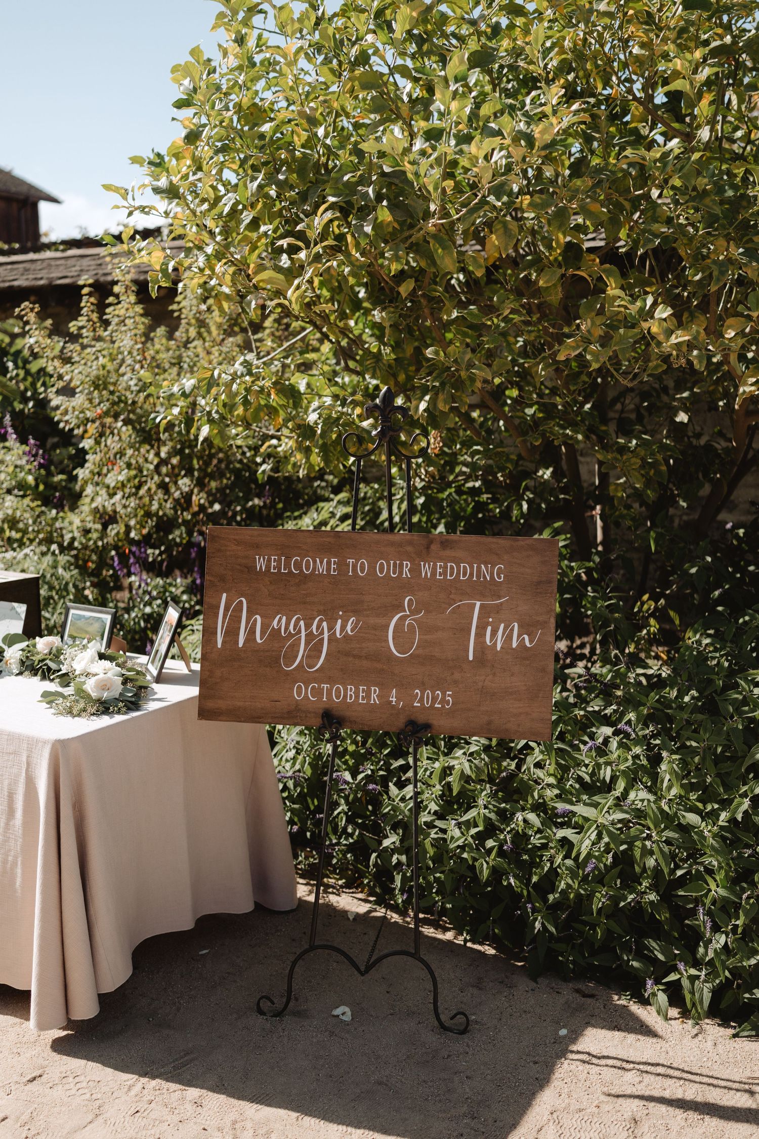 the barns at cooper molera - monterey wedding photographer - wedding sign