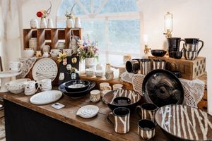 Handmade pottery Lady Smith Manor Christmas Market in Dorchester New Brunswick photographer Lady Smith Manor wedding photographer