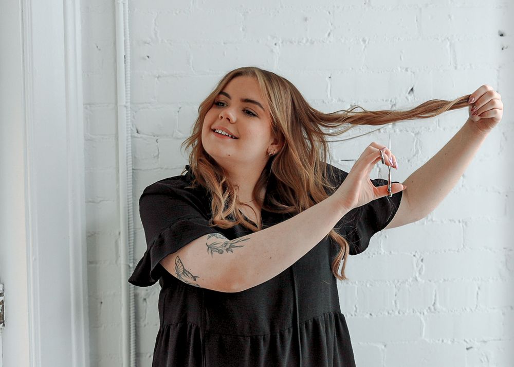 chopping hair