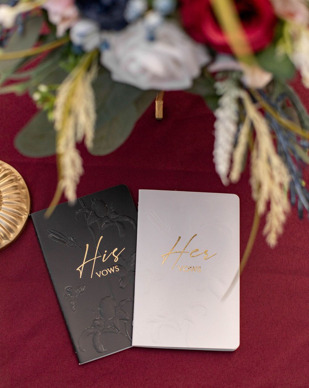 A wedding detail of the vows photographed by AJ Herron Photography for a timeless keepsake