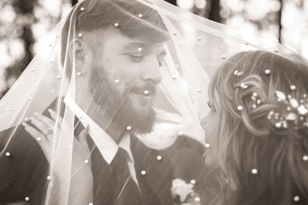 Sharing this special moment together as husband and wife. Photographed by AJ Herron Photography in O'Brien, Florida.