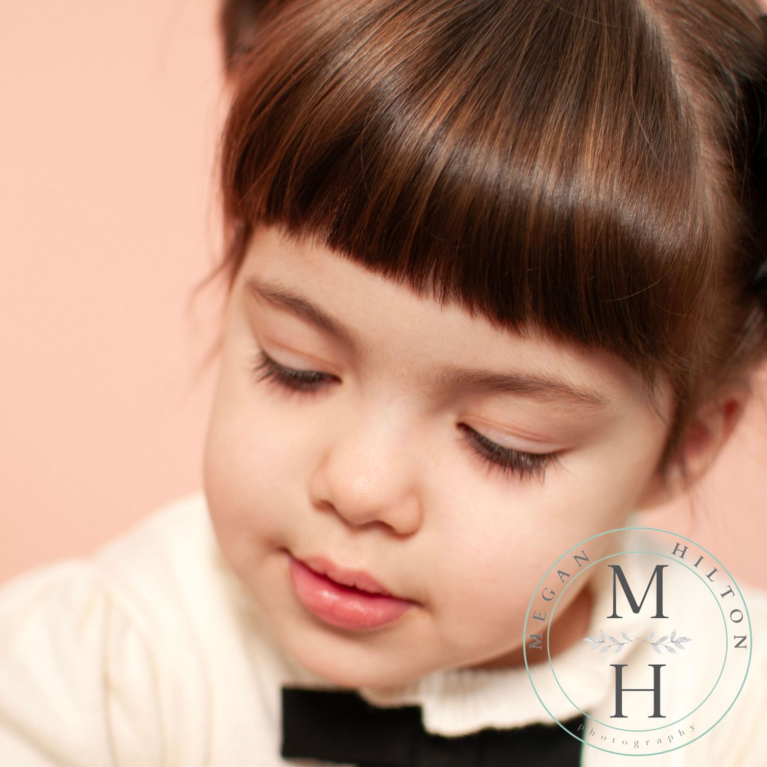 Close up candid photo of a little girl