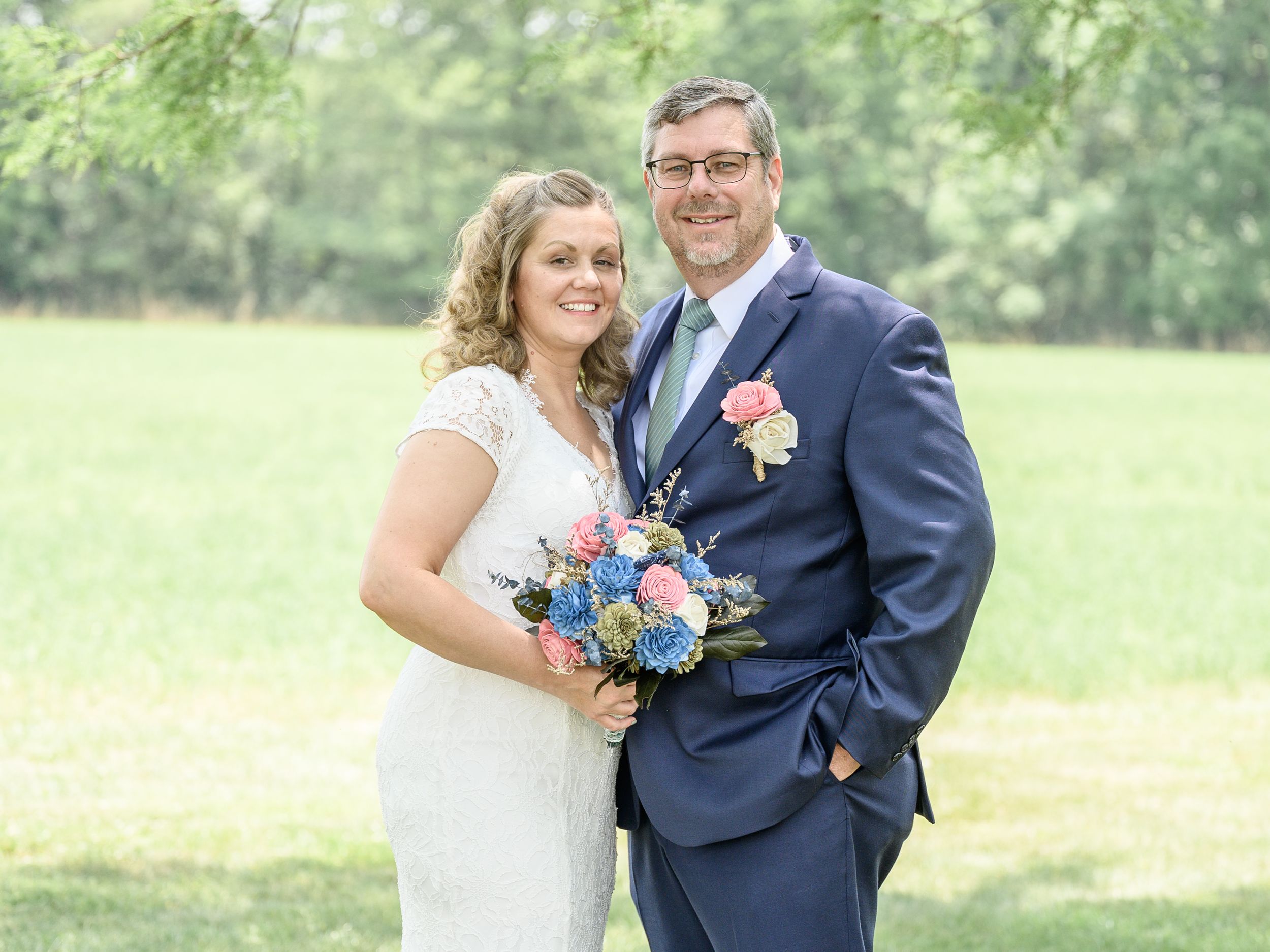Portrait of a wedding couple