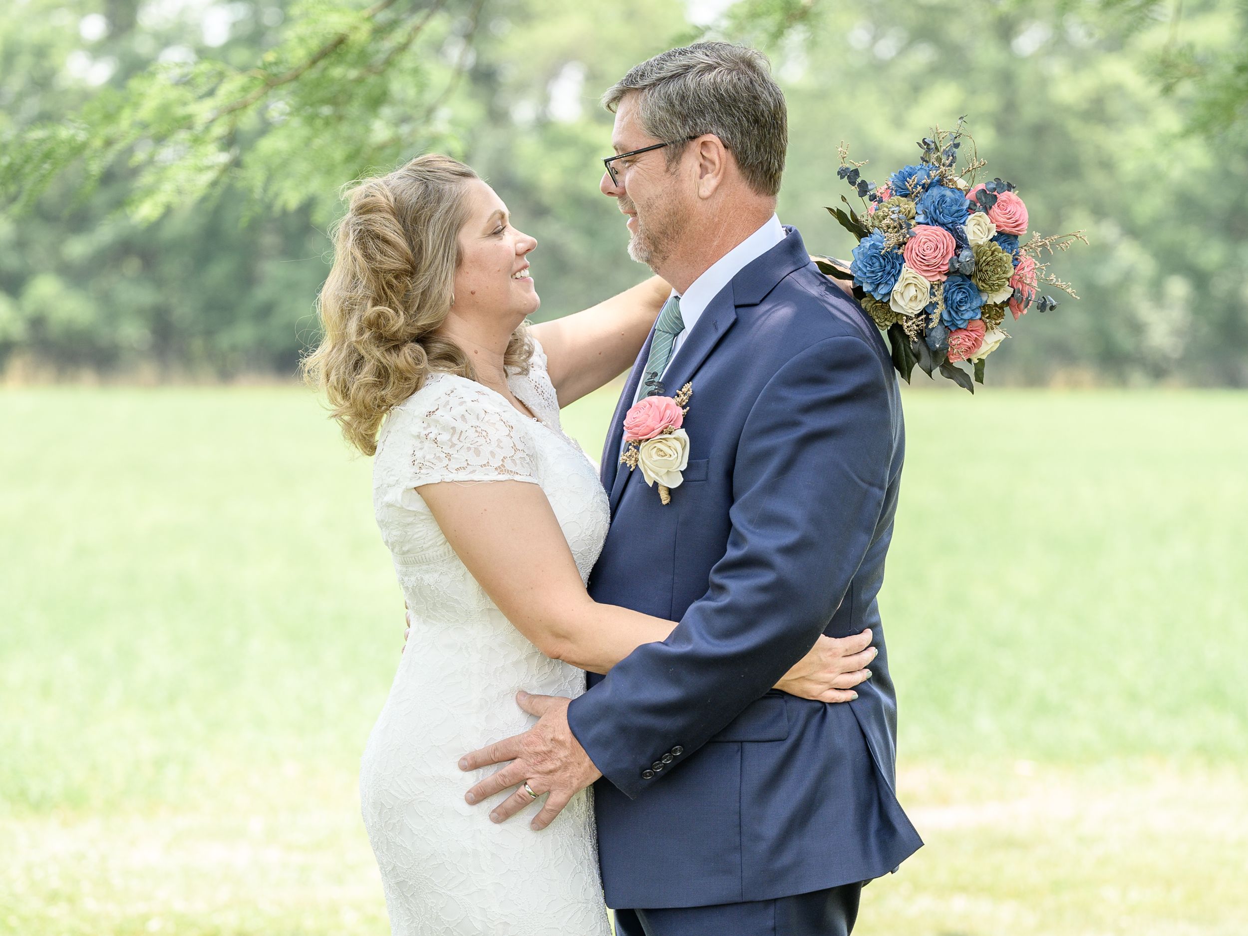 Portrait of a wedding couple