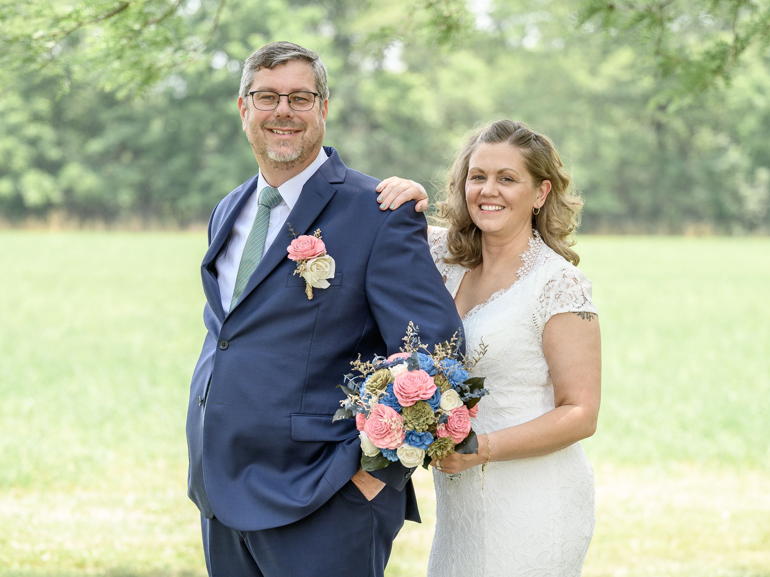 Portrait of a wedding couple