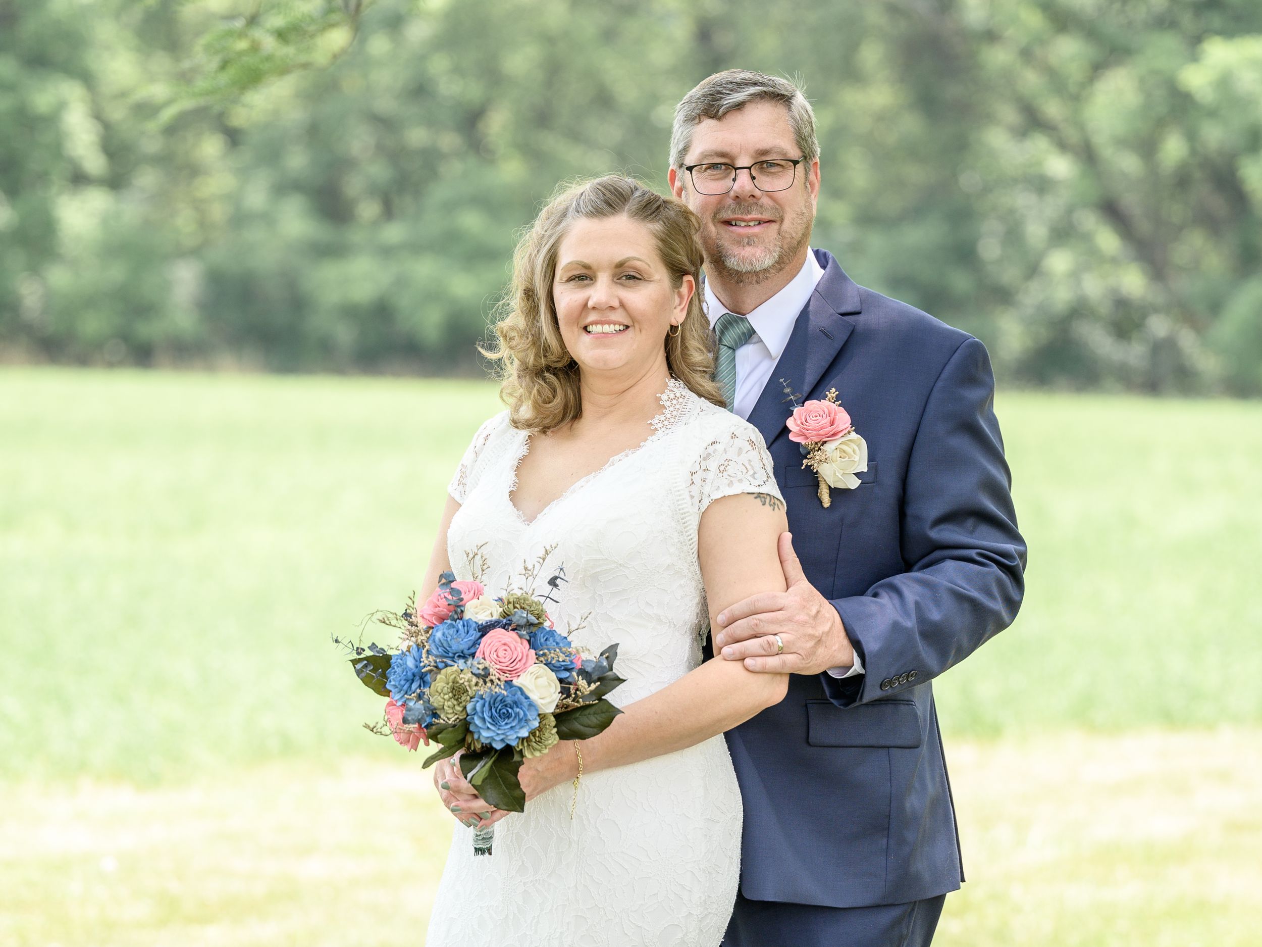 Portrait of a wedding couple