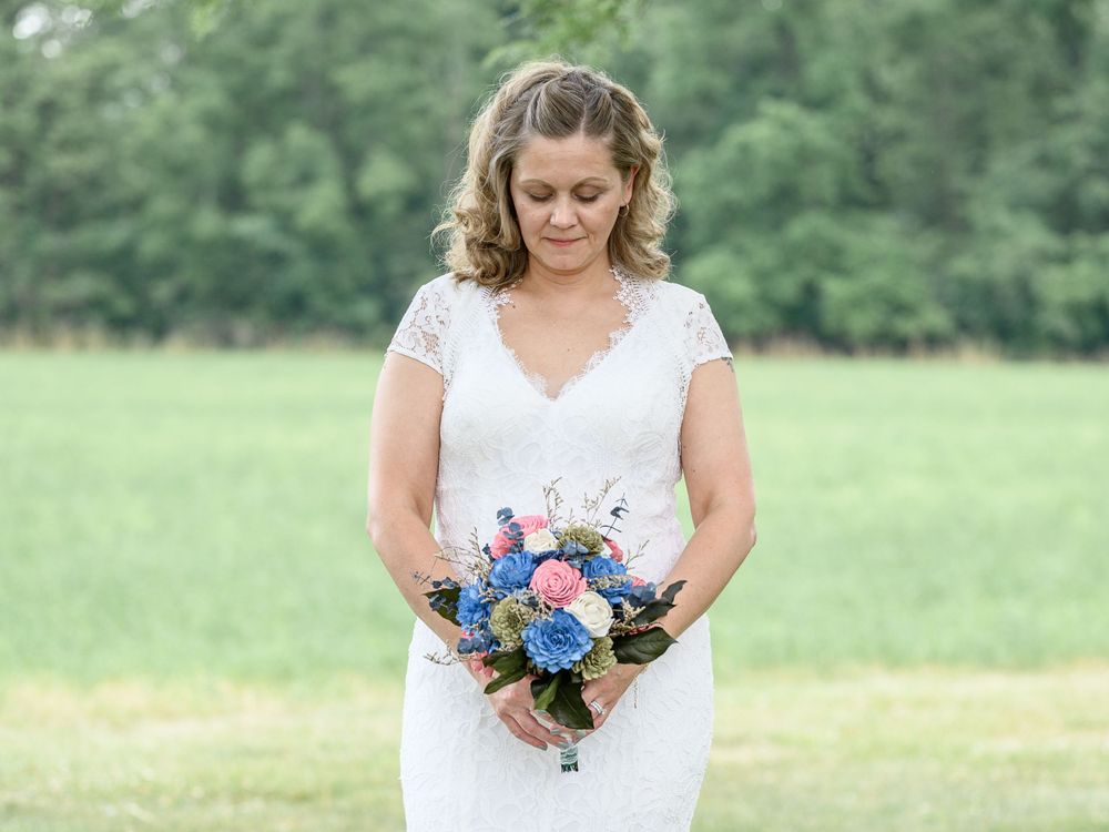 Portrait of a wedding couple