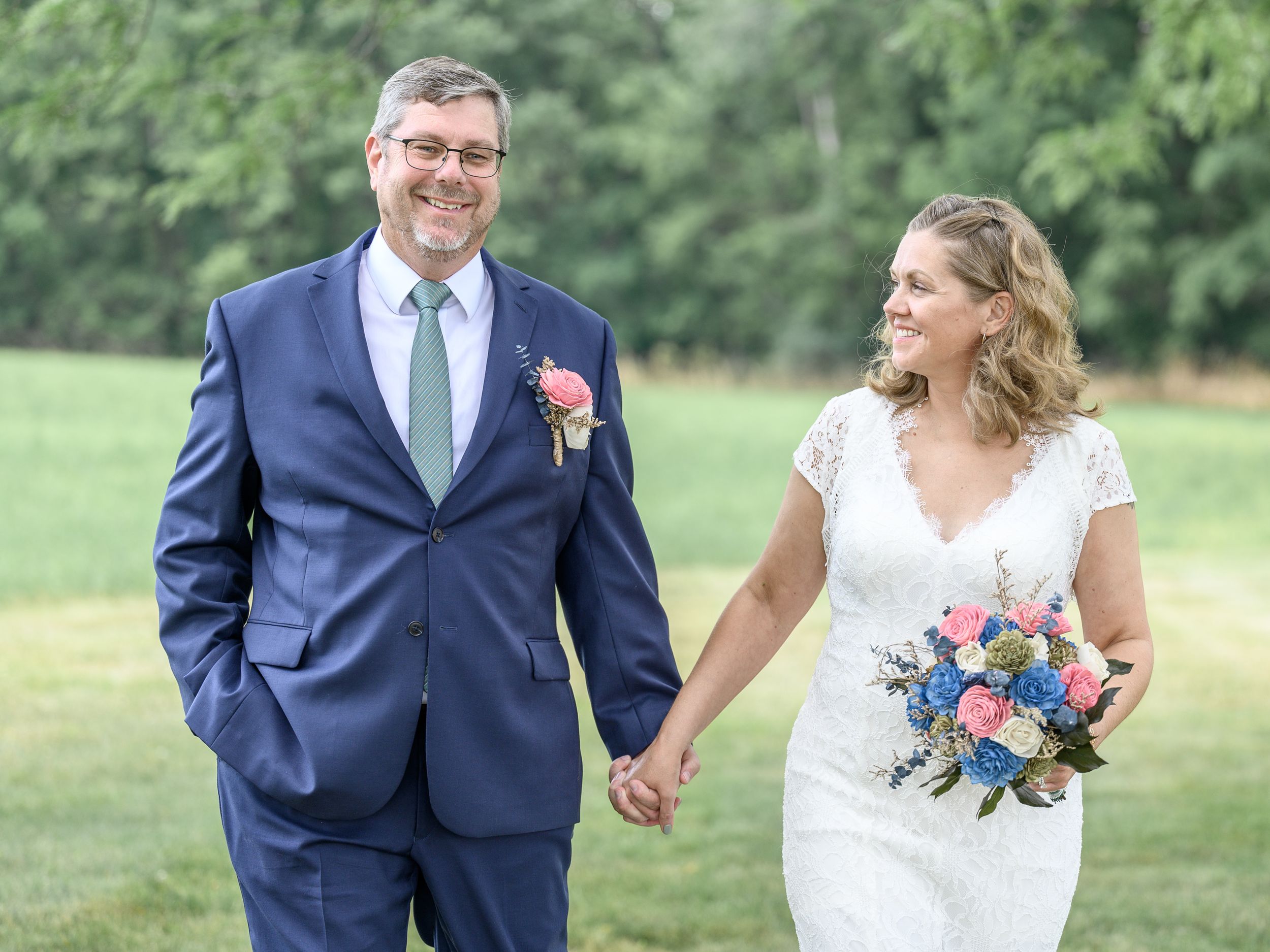 Portrait of a wedding couple