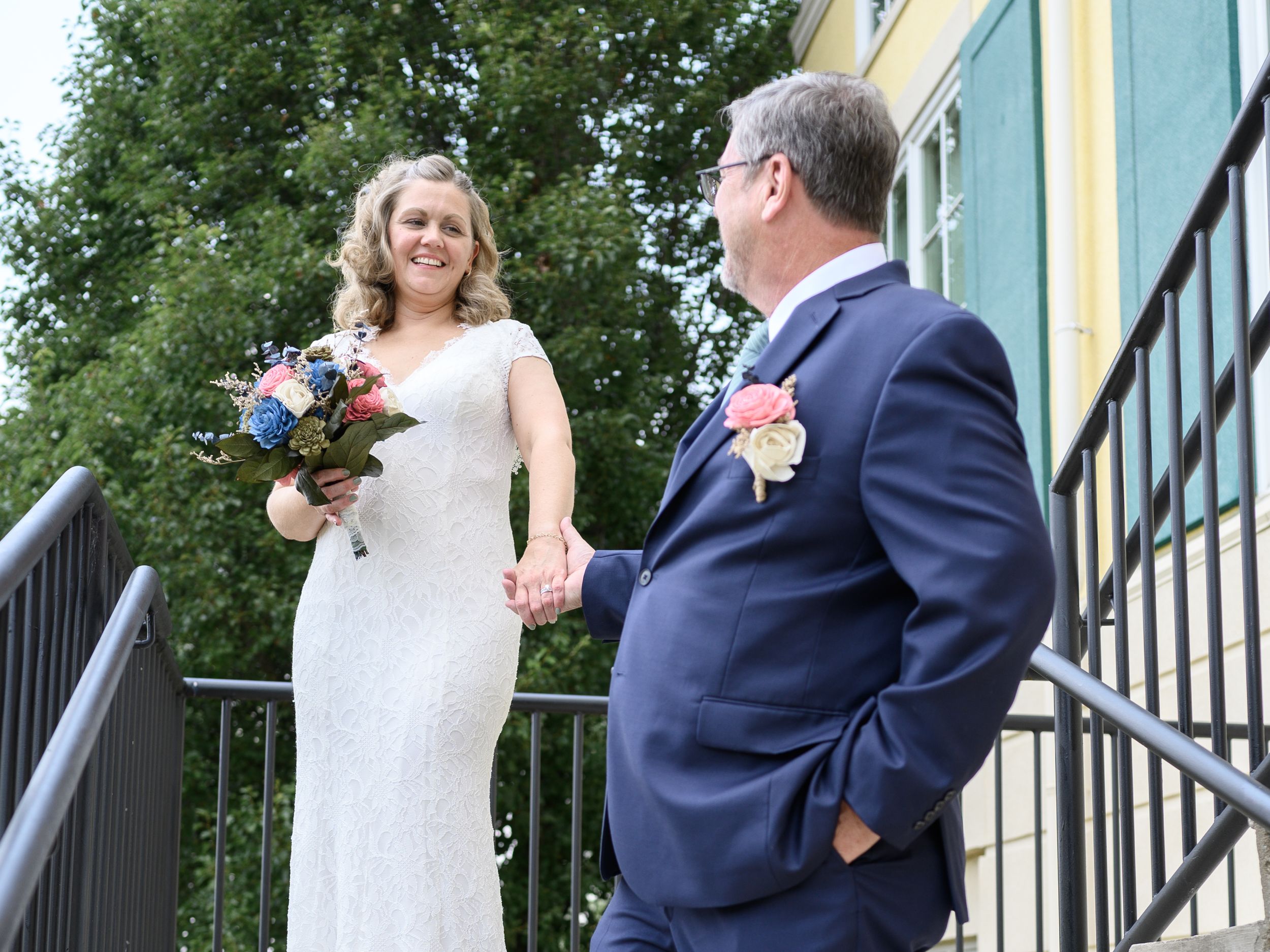 Portrait of a wedding couple