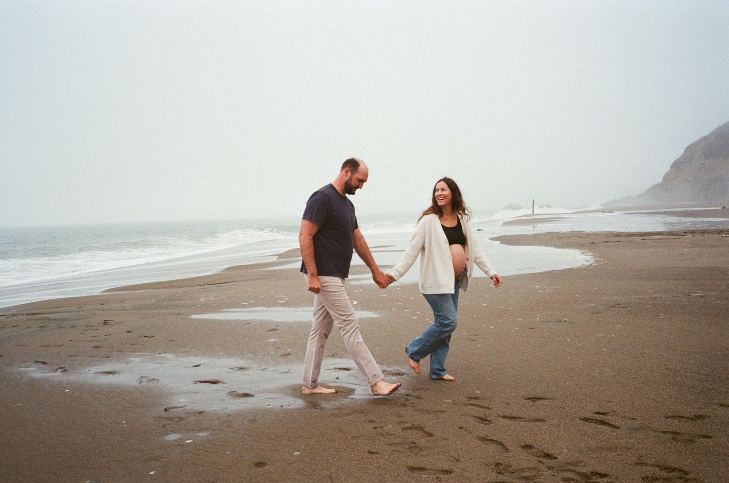 lifestyle photoshoot in San Francisco with soft natural light and romantic, timeless feel on 35mm film