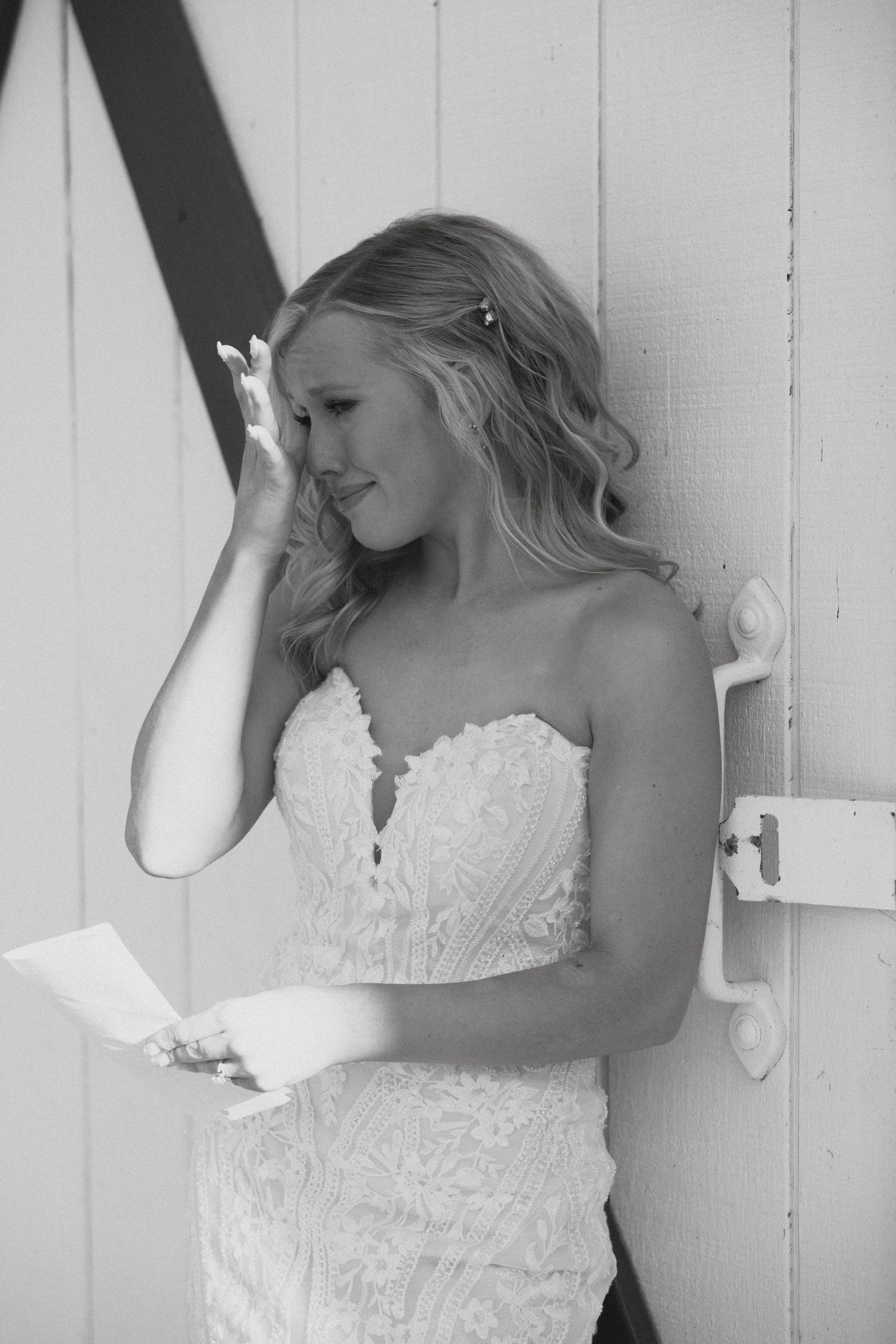 Photograph of a private vow exchange at a wedding in Senoia, Georgia