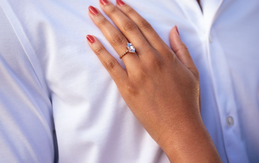 The engagement ring, Florida proposal photographers. Surprise proposal on a rooftop in Miami.