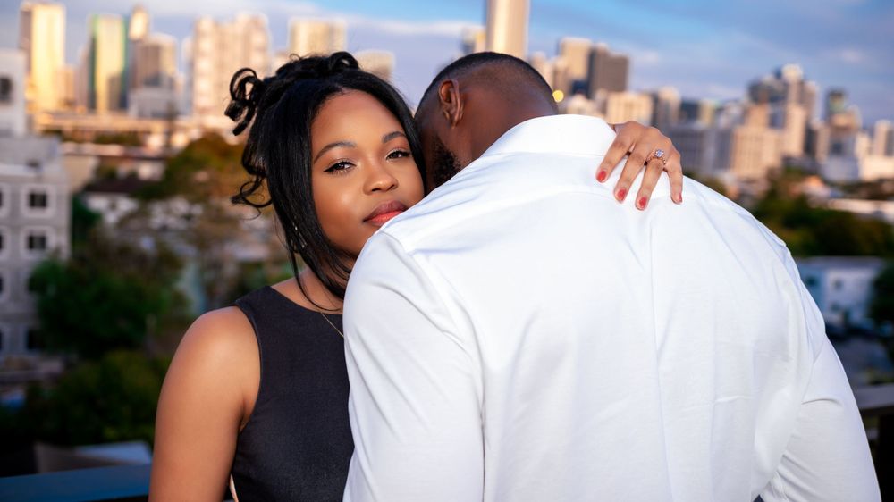 Surprise proposal on a rooftop in Miami. Captured by proposal photographers in Miami