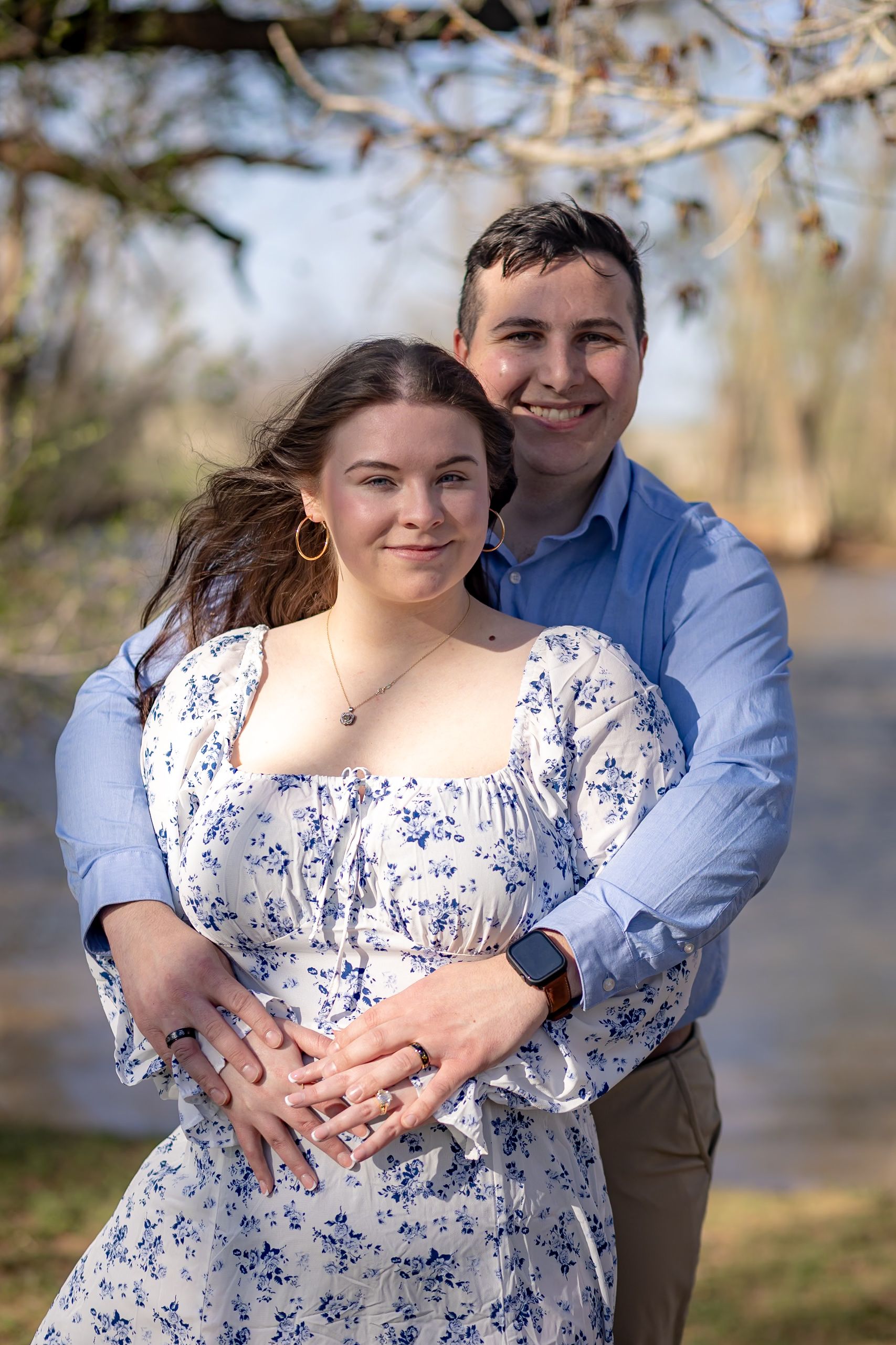 Clovis NM engagement session at Ned Houk Park. The session takes place in the Spring.