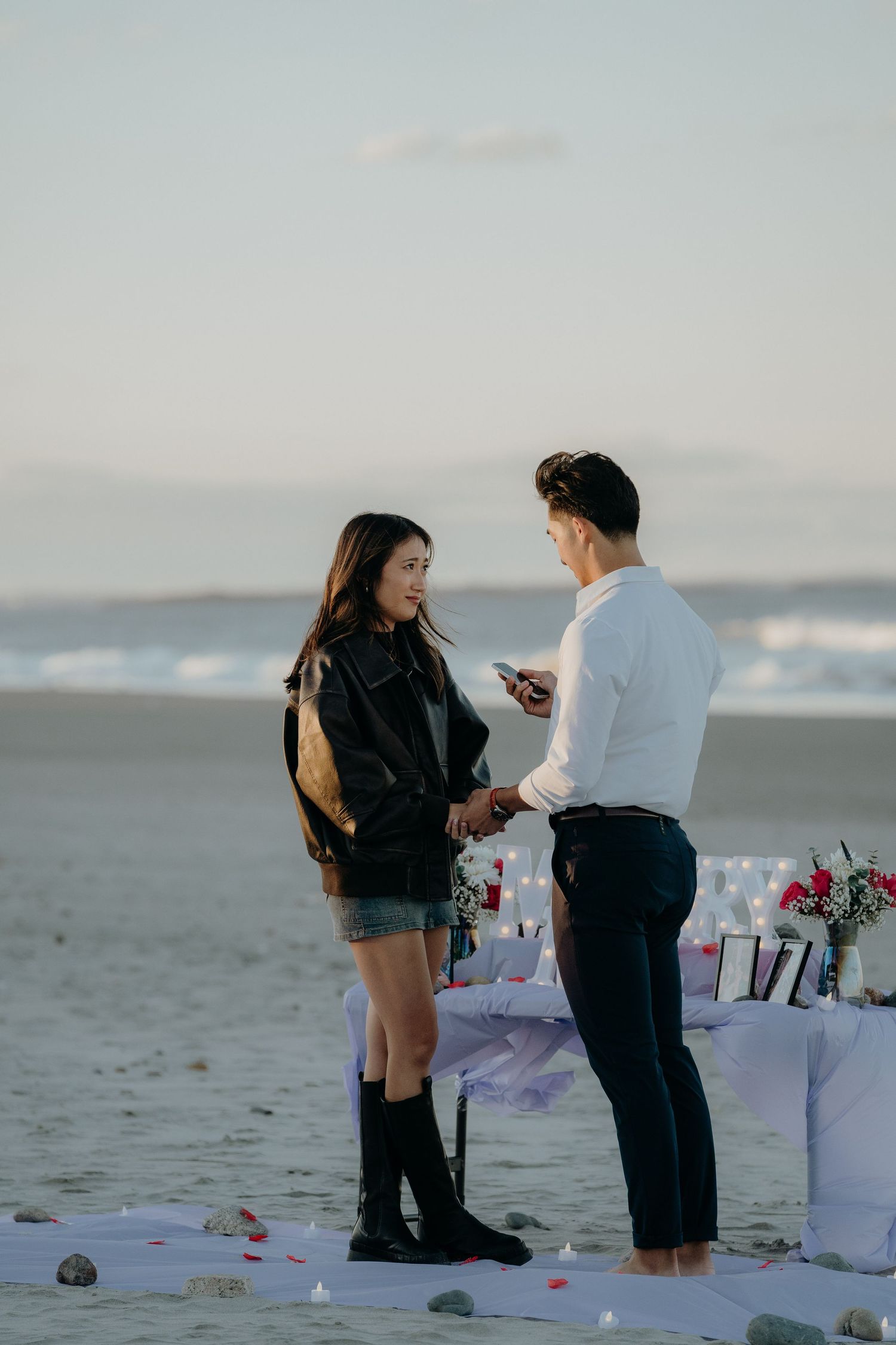 Eric reading his speech to Emily