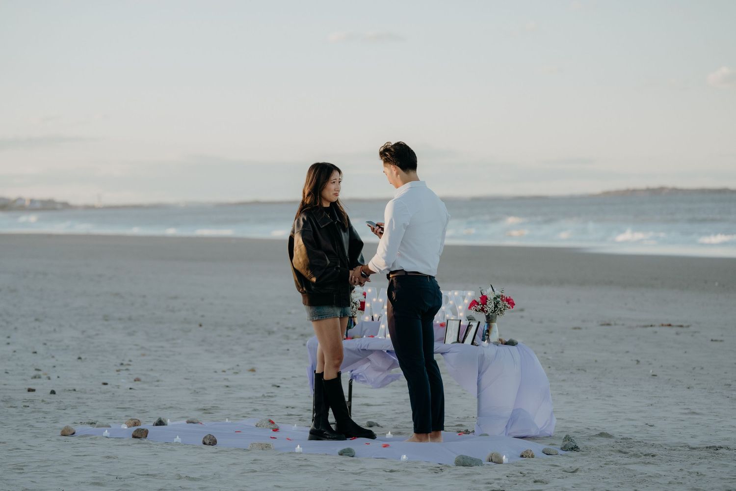 Eric reading his speech to Emily