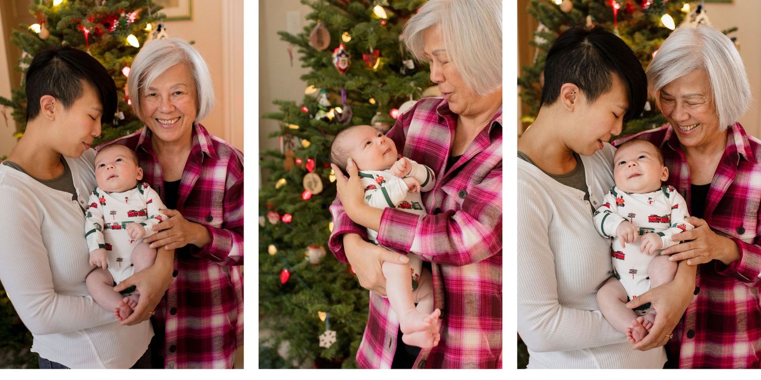 Mom Newborn and Grandmother Photos Cedar Park Texas