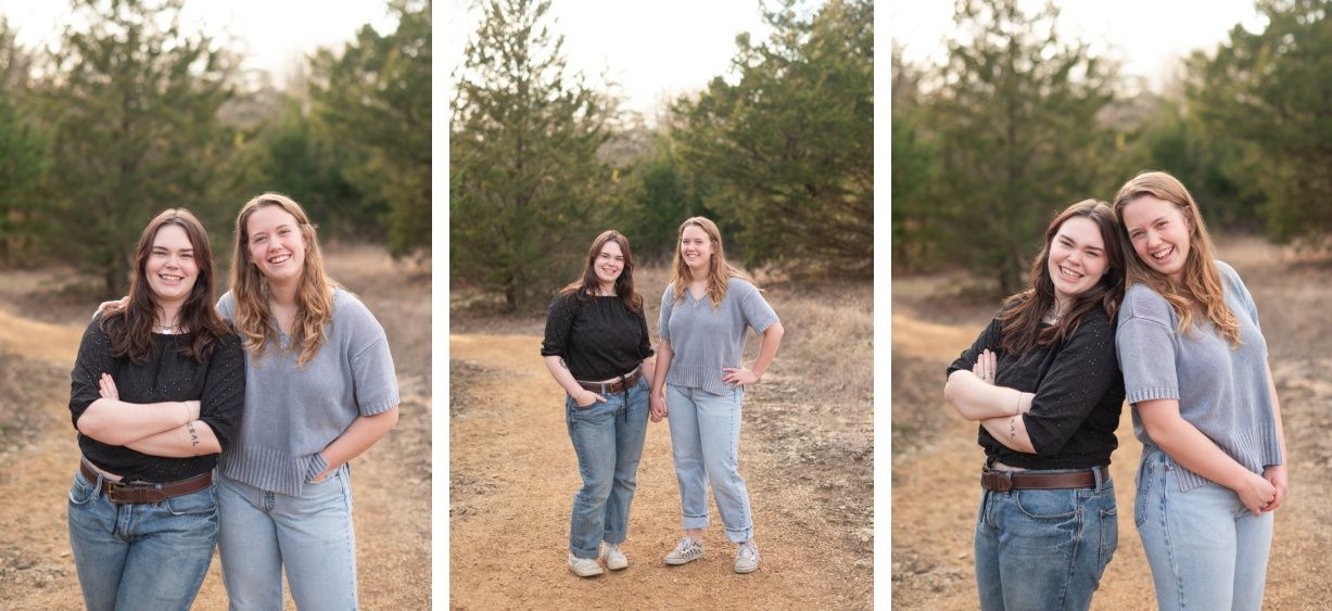 Small Extended Family Session in Winter Field of Evergreens by Bartlesville Family Photographer Kristi Bray