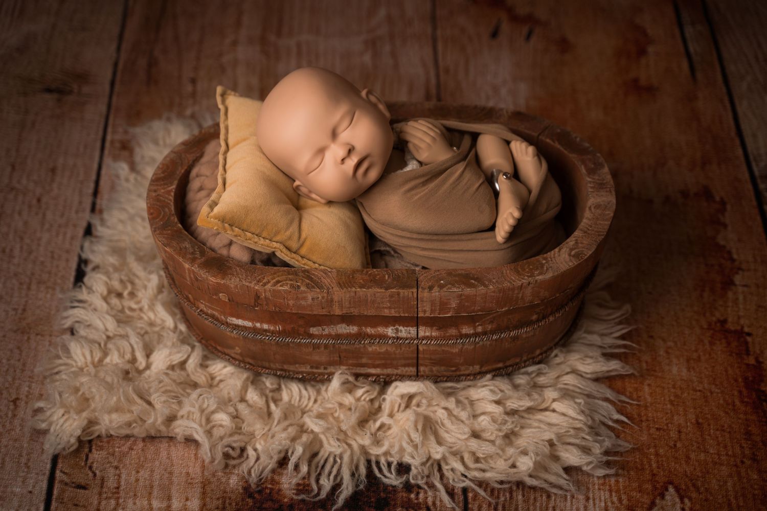 photographe nouveau-né travail en home studio