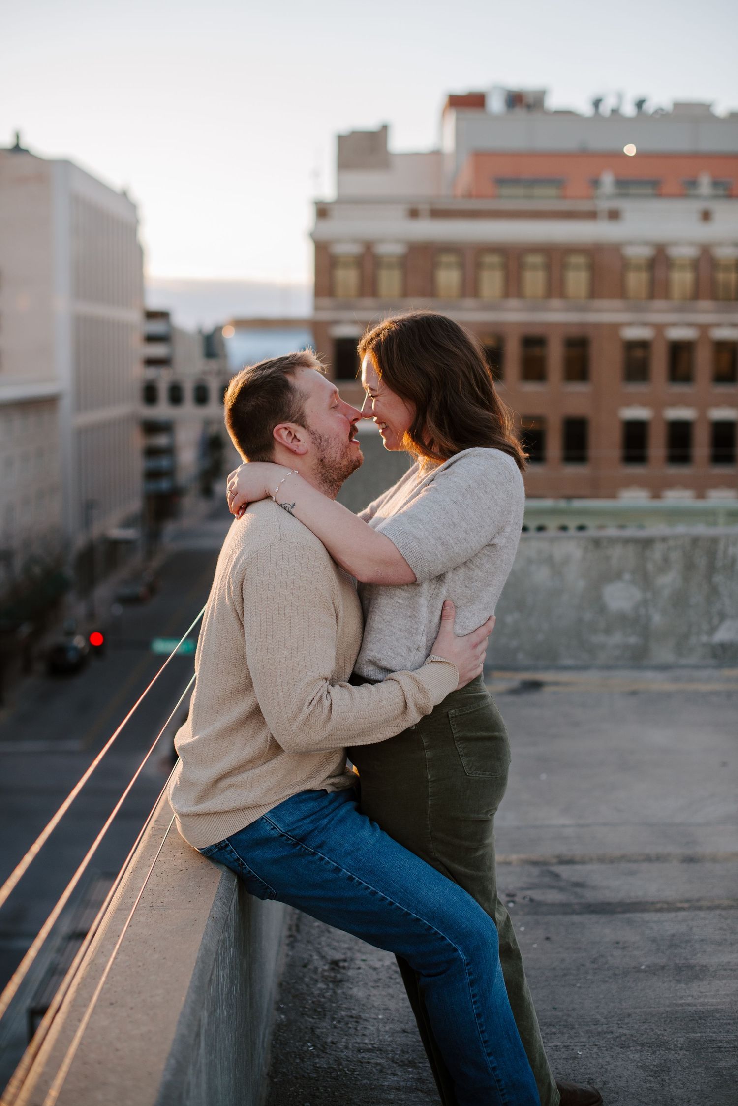 Downtown city engagement session in Wichita, KS - engagement pictures by Jessica Nadine Photography