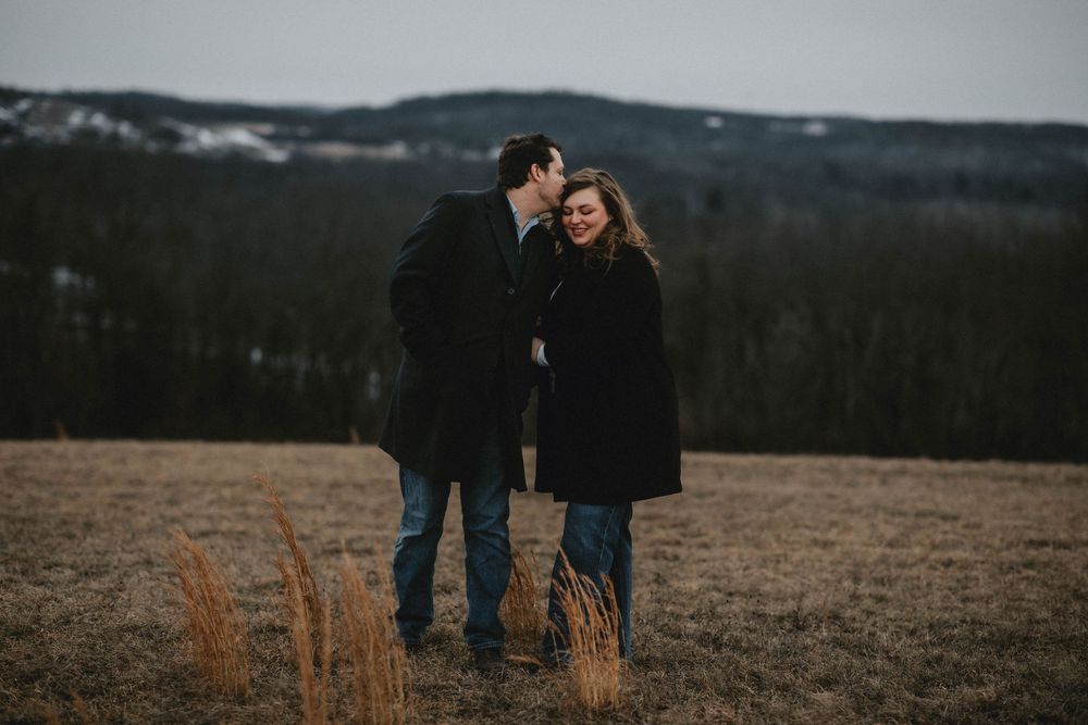 saltsburg pa photographer, winter engagement, indiana pa photographer, pittsburgh photog moody couple portraits