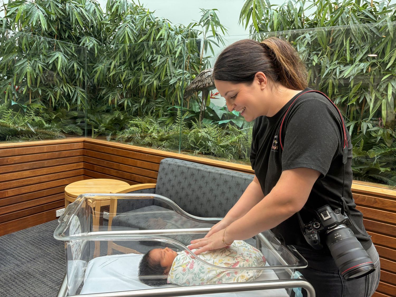 Newborn photographer from Bump Birth and Beyond capturing a baby on the maternity ward at Norwest Private Hospital.